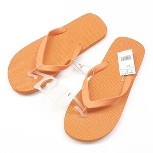 NEW Walmart men's orange beach flip flop sandals
